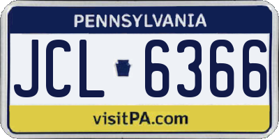 PA license plate JCL6366