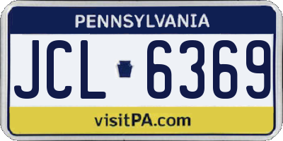 PA license plate JCL6369