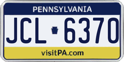 PA license plate JCL6370