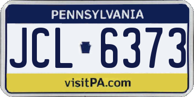 PA license plate JCL6373