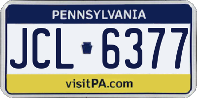 PA license plate JCL6377