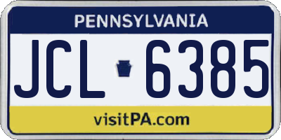 PA license plate JCL6385