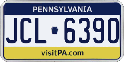 PA license plate JCL6390