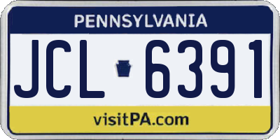PA license plate JCL6391