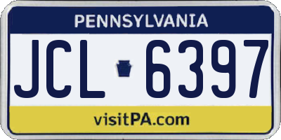 PA license plate JCL6397