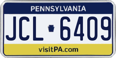 PA license plate JCL6409