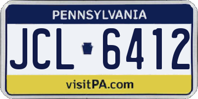 PA license plate JCL6412