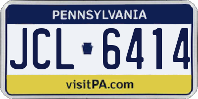 PA license plate JCL6414