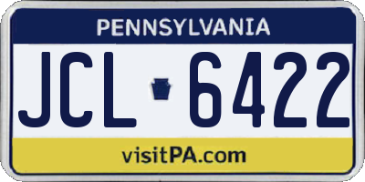 PA license plate JCL6422