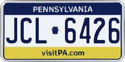 PA license plate JCL6426