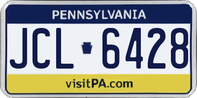 PA license plate JCL6428