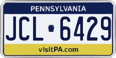 PA license plate JCL6429