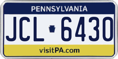 PA license plate JCL6430