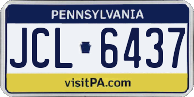 PA license plate JCL6437