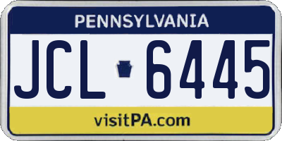 PA license plate JCL6445