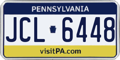 PA license plate JCL6448