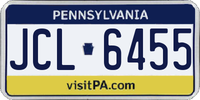 PA license plate JCL6455