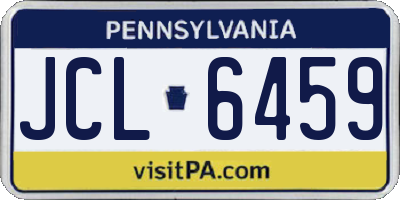PA license plate JCL6459