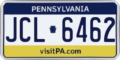 PA license plate JCL6462