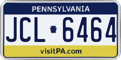 PA license plate JCL6464