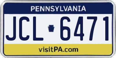 PA license plate JCL6471