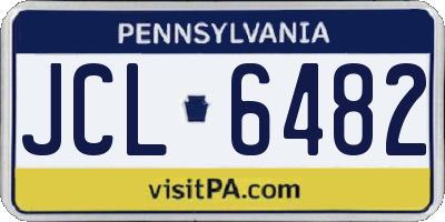 PA license plate JCL6482