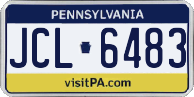 PA license plate JCL6483