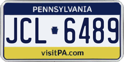 PA license plate JCL6489