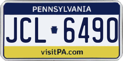 PA license plate JCL6490