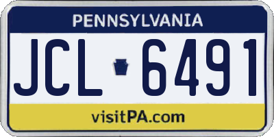 PA license plate JCL6491