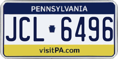 PA license plate JCL6496