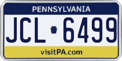 PA license plate JCL6499