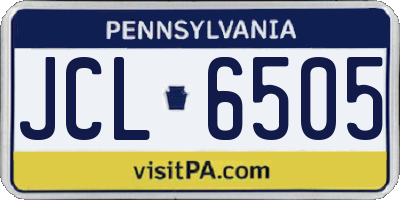 PA license plate JCL6505