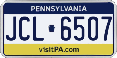PA license plate JCL6507