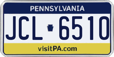 PA license plate JCL6510