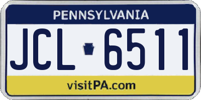 PA license plate JCL6511