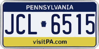 PA license plate JCL6515