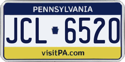 PA license plate JCL6520