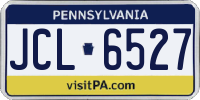 PA license plate JCL6527