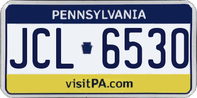 PA license plate JCL6530