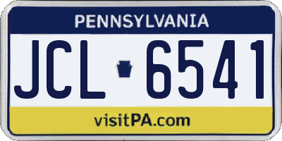 PA license plate JCL6541
