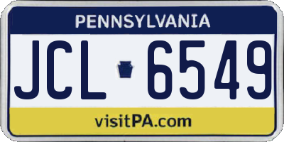 PA license plate JCL6549