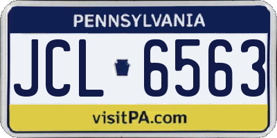 PA license plate JCL6563