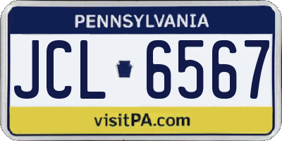 PA license plate JCL6567