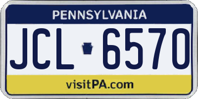 PA license plate JCL6570