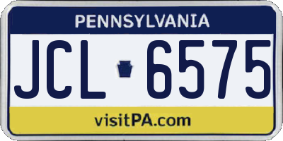 PA license plate JCL6575