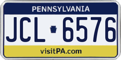 PA license plate JCL6576