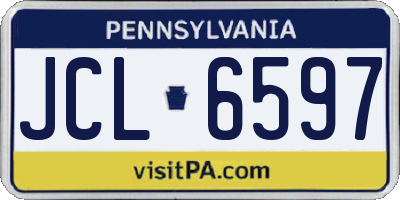 PA license plate JCL6597