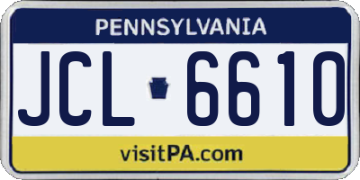PA license plate JCL6610