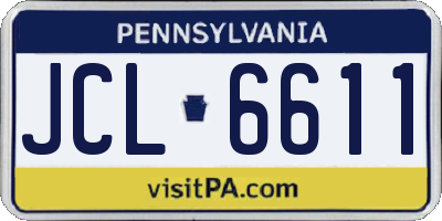 PA license plate JCL6611